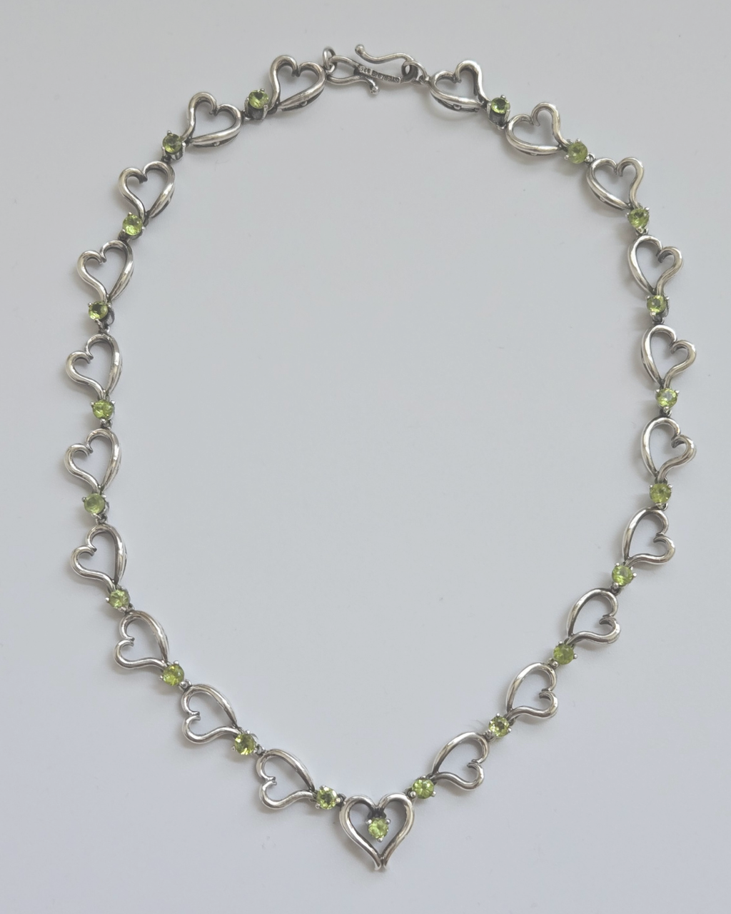 N502 SSG - Sterling Silver with Peridot Stone or Zirconia