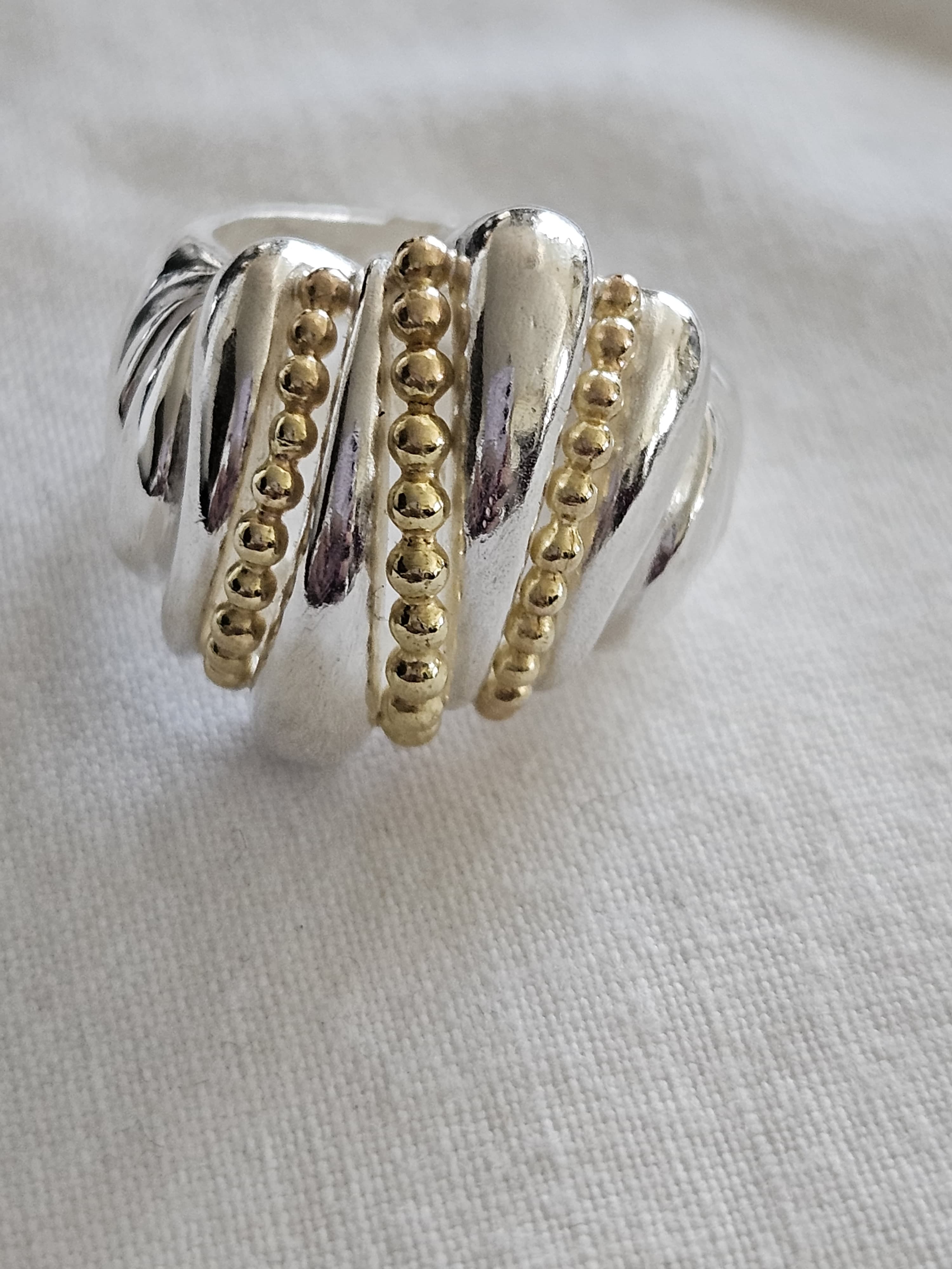 R820SK - Sterling Silver with 18K Gold
