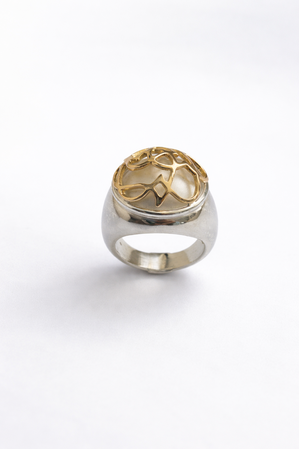 R821SK Sterling Silver With 18K Gold