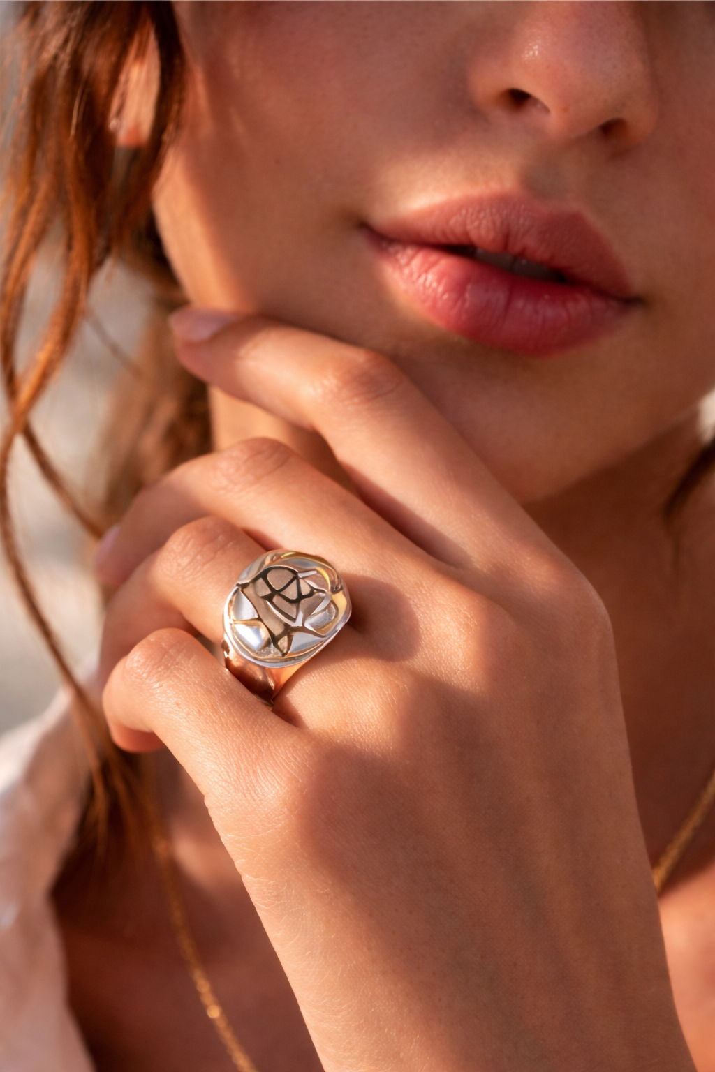 R821SK Sterling Silver With 18K Gold