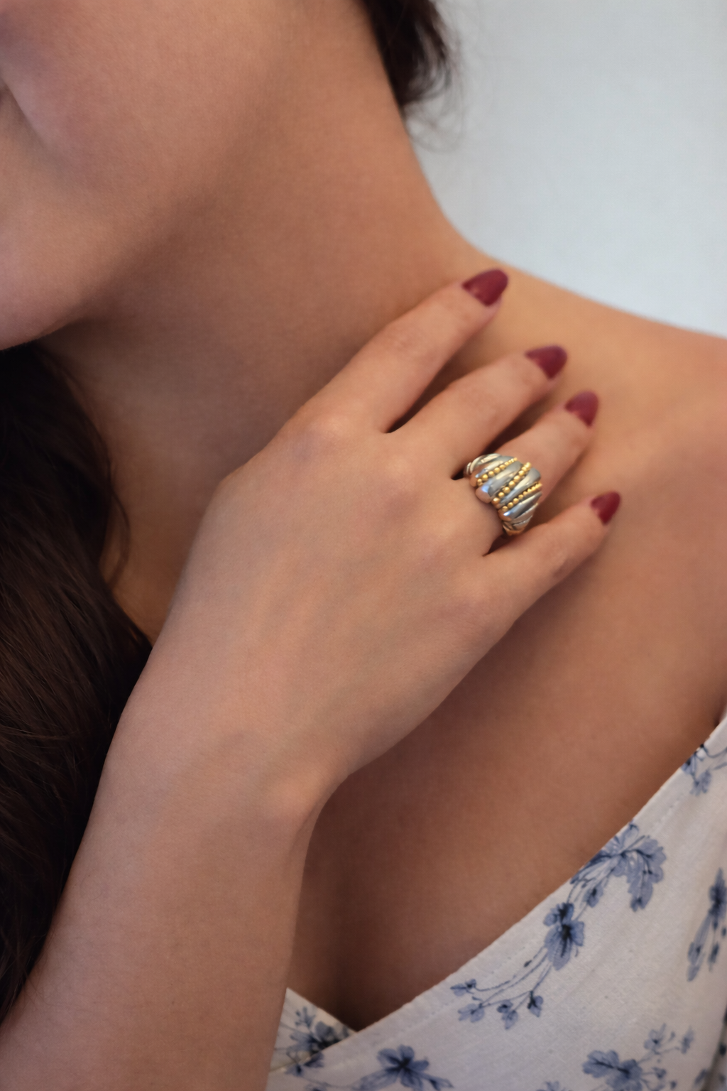 R820SK - Sterling Silver with 18K Gold